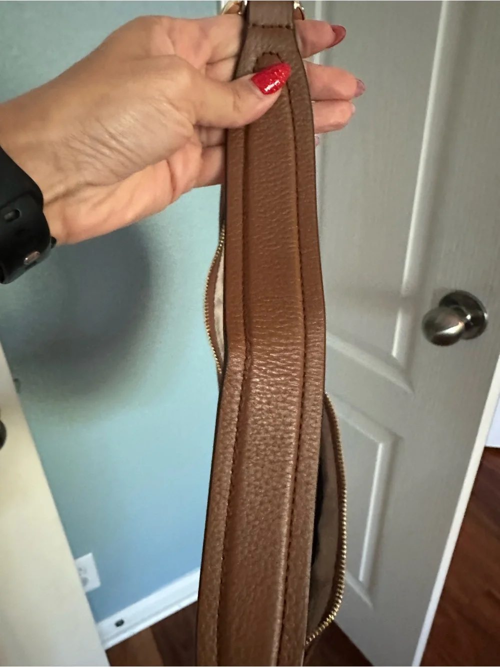 Michael Kors Chestnut Pebbled Leather Shoulder Hobo - Picture 2 of 4